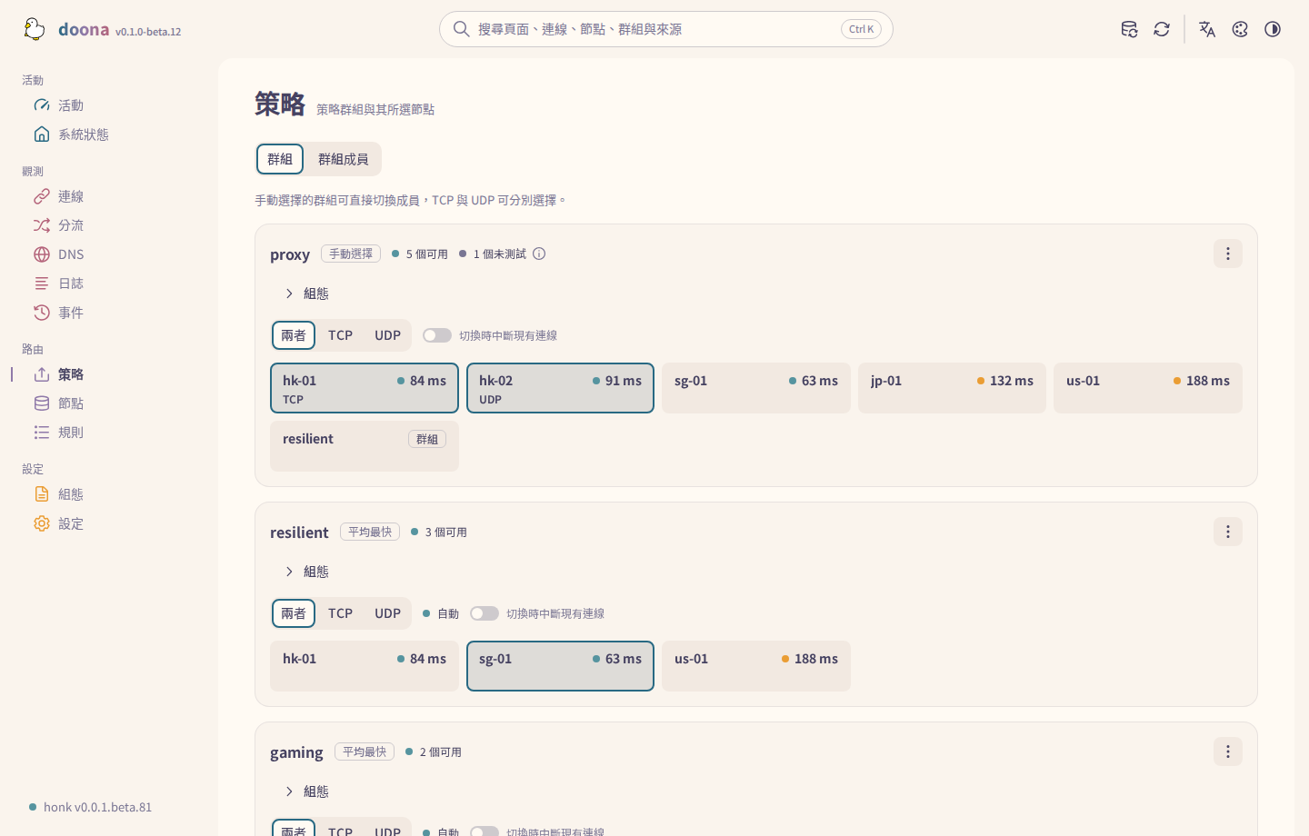 策略頁